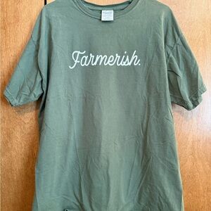 Green "Farmerish" Graphic Tee